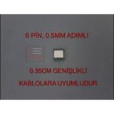 6 Pin 0.5Mm Adımlı Flex Kablo Uzatıcı Ffc Uzatma Soketi Fleks Ekleme Birleştirme Aparatı Konnektörü
