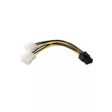 6 Pin - Dual 4 Pin Molex Ide Güç Kablosu 6Pin Pcı Express 2 X 4 Pin Molex Lp4 Power Kablo 6 Pinmolex