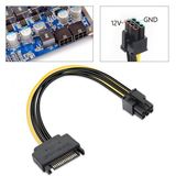 6 Pin - Sata 15 Pin Sata Güç Kablosu (Sata - 6 Pin Pcıe) Grafik Ekran Kartı Power Kablosu
