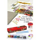 6 Renk Guaj Boya Nova Color 35X50 cm Telli Spralli Resim Defteri Palet Resim Fırçası 15 Yaprak Guajboya Resim Defteri - Çok Renkli - 25 ML