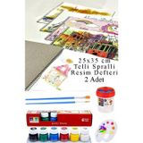 6 Renk Guaj Boya Südor 25X35 Cm Telli Spralli Resim Defteri Palet Resim Fırçası 15 Yaprak Guajboya Resim Defteri