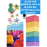 6 Renk Kurumayan Köpük Oyun Hamuru 3+ Yaş Toksit Madde Içermez Ele Yapışmaz