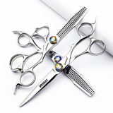 6" Salon Berber Profesyonel Saç Makası 440C (3 parça Set-C) | Tüm saç tipleri için uygundur, hem salon hem de ev kullanımı için saç kesme makineleri, ayarlanabilir gergi vidaları