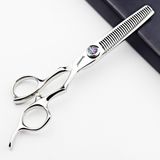 6 "Salon Berber Profesyonel Saç Makası 440C (İnceltme Makası-F) | Tüm saç tipleri için uygundur, hem salon hem de ev kullanımı için saç kesme makineleri, ayarlanabilir gergi vidaları