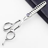 6 "Salon Berber Profesyonel Saç Makası 440C (İnceltme Makası-G) | Tüm saç tipleri için uygundur, hem salon hem de ev kullanımı için saç kesme makineleri, ayarlanabilir gergi vidaları