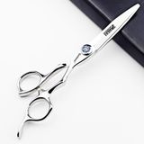 6 "Salon Berber Profesyonel Saç Makası 440C (Kesme Makası-B) | Tüm saç tipleri için uygundur, hem salon hem de ev kullanımı için saç kesme makineleri, ayarlanabilir gergi vidaları