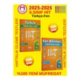 6.Sınıf Hit (T-F)2 Kitap %100 Maarif Müfredat Haftalık İzleme Testi Deneme Seti+Android Kalem