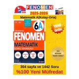 6.Sınıf Matematik A (Kolay-Orta)%100 Yeni Müfredat 1442 Soru Bankası+Android Kalemi