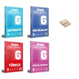 6. Sınıf Matematik Fen Türkçe ve Sosyal Soru Bankam 4lü Set + Telefon Standı