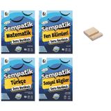 6. Sınıf Sempatik Matematik Fen Türkçe ve Sosyal Soru Bankası 4lü Set + Telefon Standı