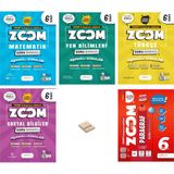 6. Sınıf Zoom Matematik Fen Türkçe Sosyal ve Paragraf Soru Bankası 5li Set + Telefon Standı