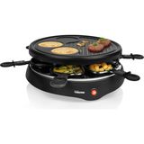6 Tava ve Krep Alanı/çapı 25 cm Olan 6 Kişiye Kadar Tristar Raclette, RA-2998 - Siyah