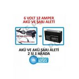 6 Volt 12 Amper Akü Ve Akü Şarj Aleti 6 Volt Çocuk Scooter Aküsü Ve Şarj Aleti Adaptörü