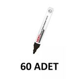 60 Adet 1664S Yazı Tahtası Kalemi Yuvarlak Uç Siyah
