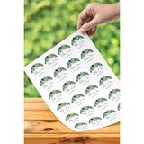 60 Adet 4cm Çapında Tasarlanabilir Suluboya Palmiye Teşekkür Ederim Yuvarlak Etiket Sticker Çıkartma