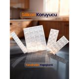 60 Adet Şeffaf Silikon Tampon Ped Seti 3 Boy Kendinden Yapışkanlı Çarpma Önleyici Duvar Kapak Koruma Diğer