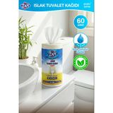 60 Adetli Zipy Islak Tuvalet Kağıdı Flushable Suda Dağılan Formül