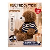 60 CM Dev Peluş Teddy Ayıcık – Yumuşacık Büyük Boy Sevimli Ayı Çizgili Kazaklı MAVİ