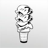 60 cm Dondurma Folyo Sticker