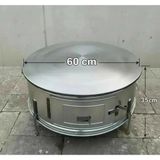 60 cm EKMEK-YUFKA-KATMER-GÖZLEME-BAZLAMA TANDIRI KALIN-ÇIKARILABİLİR- ÜST SAC ÇİFT SAC (EKMEĞİ YAKMAZ)