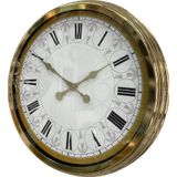 60 cm Gold Metal Roma Rakamlı Duvar Saati