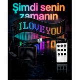 60 Cm Led Matrix Panel 16X96 Piksel Bluetooth Kontrollü Rgb Kayan Yazı Ekranı - Lisinya Vitrin