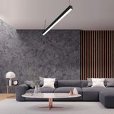 60 cm Linear Sarkıt Armatür Aydınlatma - SİYAH - 6500K - Beyaz