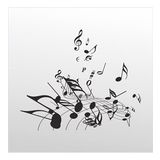 60 cm Müzik Notaları Folyo Sticker