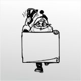 60 cm Noel Baba Folyo Sticker