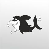 60 cm Tatlı Köpek Balığı Folyo Sticker