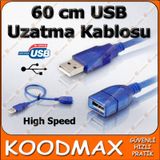 60 cm USB Uzatma Kablosu - Gerçek USB 2.0 480 Mbp