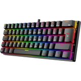 %60 Kablolu Rgb Mekanik Gaming Klavye, Deri Bilek Destekli, Anti-Ghosting, 19 Rgb Efekt Seçeneği, - Çok Renkli