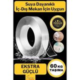 60 Kg Çift Taraflı Ekstra Güçlü Çok Amaçlı Tamir Silikon Bant Dış Mekan Montaj Bandı 18 Mm X 1,5 Mt
