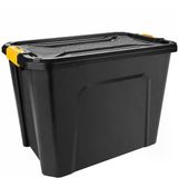 60 Litre Sert Plastik Tek Bölmeli Organizer Kutu, Saklama Kabı - Ev Araba Saklama Kutusu - Ev Banyo Düzenleyici, Dolap Düzenleyici, Saklama, Kutu, Organizer, Eşya Düzenleme,Darbeye Dayanıklı