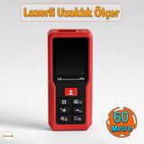 60 Metre Lazer Metre Mesafe Ölçer Hassas Dijital Inşaat Ölçüm Aleti Alan Ölçer Lazerli Ölçüm Cihazı - 1