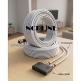 60 METRE UYDU ANTEN KABLOSU RG6 U4 48 TELLİ TV KABLO FULL HD
