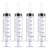 60 ml iğnesiz şırınga, kapaklı sıvı şırınga, ağız, bilimsel laboratuvarlar, ölçüm, 4'lü paket