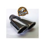 60 Mm. Krom Eğimli Eşit (Dual) Çift Çıkışlı Paslanmaz Egzoz Eksoz Ucu