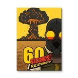 60 Seconds Reatomized: Mantar Bulutu ve Gaz Maskesi - Oyuncu Odası Metal Tablo - Mıknatıslı Montaj