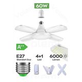 60 Watt 6000 Lumen 4 Kollu Katlanır Ampul 4 1 Kanatlı Katlanabilir Enerji Tasarruflu Led Ampul.