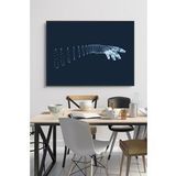 60 x 70 cm El Desenli Cam Tablo 4mm Temperli Camdır