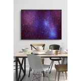 60 X 70 Cm Galaxy Desenli Cam Tablo 4mm Temperli Camdır