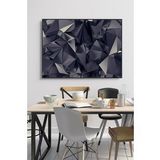 60 x 70 cm Kara Ayna Desenli Cam Tablo 4mm Temperli Camdır