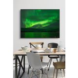 60 x 70 cm Kuzey Işıkları Desenli Cam Tablo 4mm Temperli Camdır