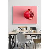 60 x 70 cm Pembe Nar Desenli Cam Tablo 4mm Temperli Camdır