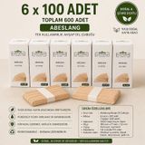 600 Adet Ahap Dil Çubuğu- Abeslang- Ağda Spatulası Tek Kullanımlık 6'' 15 Cm