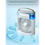 600 ml Masa Üstü Vantilatör Buharli Vantilatör Mini Vantilatör Masa Vantilatörü Buzlu Klima - Beyaz - Gri
