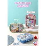 600 Ml Sızdırmaz İki Bölme Paslanmaz Çelik Lunch Box Yeni Nesil Sefer Tası Çatallı Kaşık Ff7163
