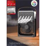 600 Ml Su Tanklı Buharlı Serinletici Fan Taşınabilir Mini Klima Fanı Led Işıklı Hava Soğutucu siyah