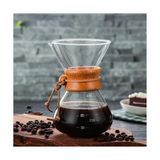 600 ml Termisil Borosilikat Cam Demleme Karafı – Kahve ve Bitki Çayı Demleme Sürahisi, Dayanıklı Cup Coffee Pot, Şeffaf Manuel Demleme Kabı-Demleme Sürahisi - standart